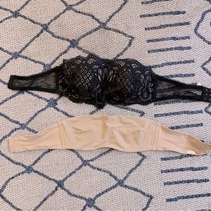 Two 34C Strapless Bras